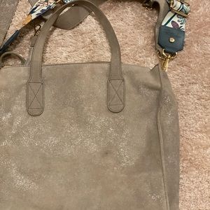 Erin Condren Metalic Suede Tote NO EXTRA STRAP